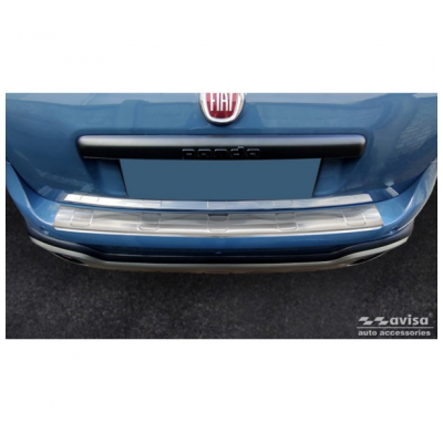 Protector de parachoques trasero de acero inoxidable valido para Fiat Panda III Cross 2020- incl. 'Costillas' híbridas