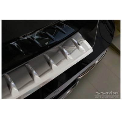 Protector de parachoques trasero de acero inoxidable adecuado para BMW Serie 7 (G70) 2023- con M-Pakage 'Ribs'