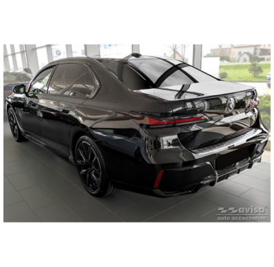 Protector de parachoques trasero de acero inoxidable adecuado para BMW Serie 7 (G70) 2023- con M-Pakage 'Ribs'