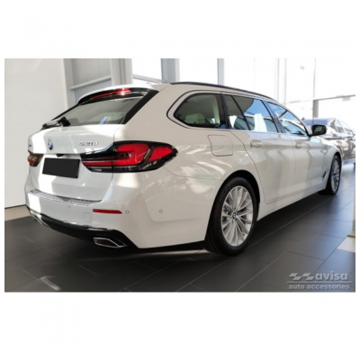 Protector de parachoques trasero de acero inoxidable adecuado para BMW Serie 5 G31 Touring Facelift 2020- excl. M-Sport 'Costill