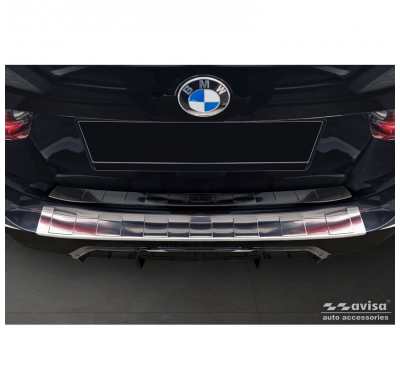 Protector de parachoques trasero de acero inoxidable apto para BMW Serie 3 Touring (G21) Facelift 2022- con M-Pakage 'Ribs'