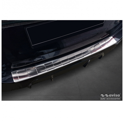 Protector de parachoques trasero de acero inoxidable apto para BMW Serie 3 Touring (G21) Facelift 2022- con M-Pakage 'Ribs'