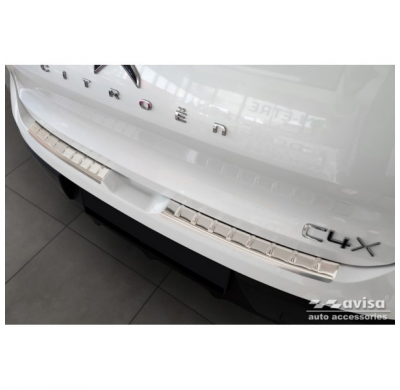 Protector de parachoques trasero de acero inoxidable apto para Citroën C4 X 2023- 'Ribs' (2 Piezas)