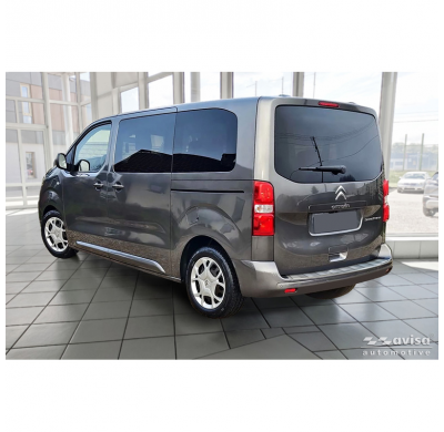 Protector de parachoques trasero de acero inoxidable Avisa adecuado para Citroën Space Tourer y Jumpy 2016- / Peugeot Traveller