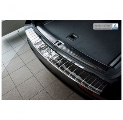 Protector cromado acero paragolpes trasero Audi Q5 2008-2012 & 2012- 'Ribs'