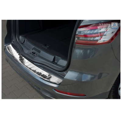 Protector Cromado Acero Paragolpes Trasero Ford S-Max Ii 2015- 'Ribs'