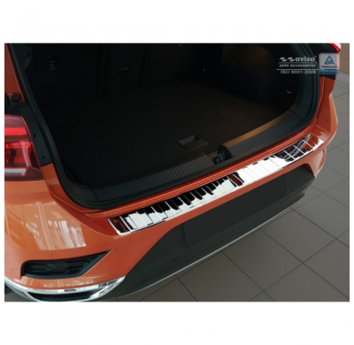 Protector cromado acero paragolpes trasero Volkswagen T-Roc 11/2017- 'Ribs'