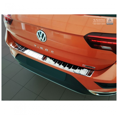 Protector cromado acero paragolpes trasero Volkswagen T-Roc 11/2017- 'Ribs'