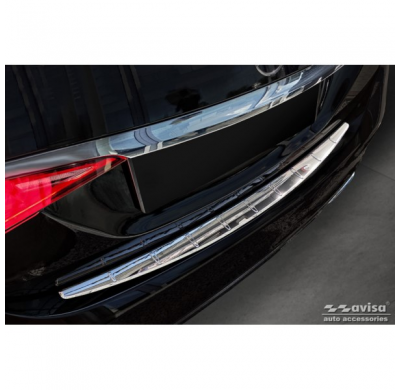 Protector De Parachoques Trasero De Acero Inoxidable Cromado Valido Para Mercedes Clase S (W223) 2020- 'Ribs'