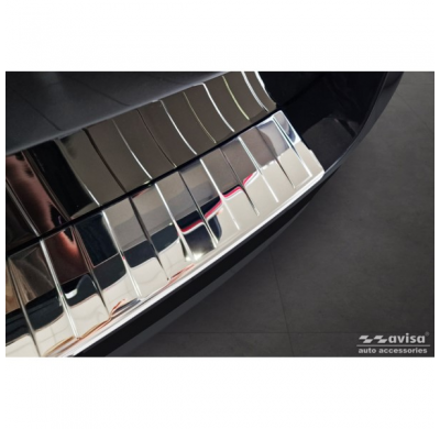 Protector de parachoques trasero de acero inoxidable cromado adecuado para Skoda Superb Combi 2015-2019 incl. Lifting facial 201