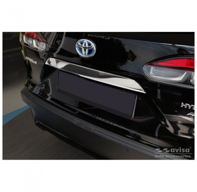 Protector de parachoques trasero de acero inoxidable cromado apto para Toyota Corolla Cross (XG1TJ) 2022- 'Ribs'