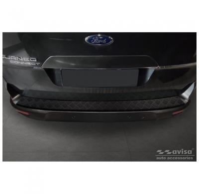 Protector de parachoques trasero de aluminio negro mate para Ford Tourneo Connect/Transit Connect 2014-2017 y FL 2017-2022 'Riff