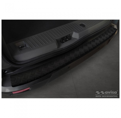 Protector de parachoques trasero de aluminio negro mate para Ford Tourneo Connect/Transit Connect 2014-2017 y FL 2017-2022 'Riff