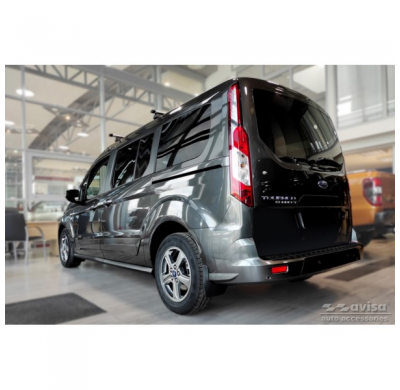 Protector de parachoques trasero de aluminio negro mate para Ford Tourneo Connect/Transit Connect 2014-2017 y FL 2017-2022 'Riff
