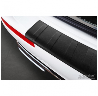 Protector de parachoques trasero en acero inoxidable negro mate para Mercedes Clase E W213 Kombi 2016- 'Ribs'.