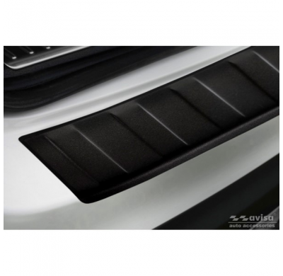 Protector de parachoques trasero de acero inoxidable negro mate para Mercedes GLC 5 puertas 2015-2019 y FL 2019- 'Ribs'.
