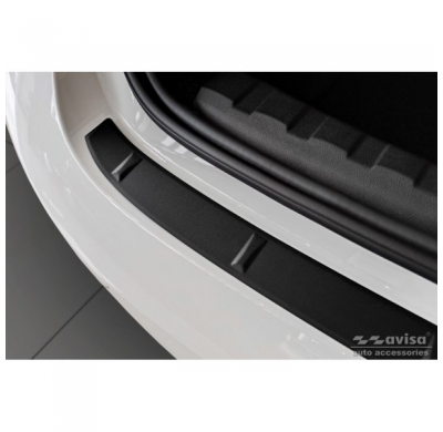 Protector de parachoques trasero de acero inoxidable negro mate adecuado para BMW Serie 3 G20 Sedán M-Package 2019- 'Ribs'