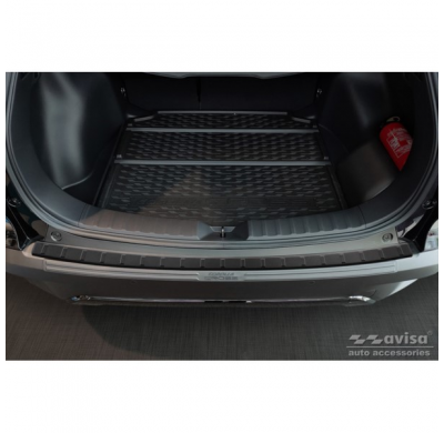 Protector de parachoques trasero de acero inoxidable negro mate adecuado para Toyota Corolla Cross 2022- 'Ribs