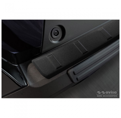 Protector de parachoques trasero de acero inoxidable negro mate adecuado para Toyota Corolla Cross 2022- 'Ribs