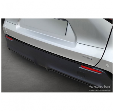 Protector de parachoques trasero de acero inoxidable negro mate adecuado para Toyota bZ4X 2021- & Subaru Solterra 2022- 'Ribs'