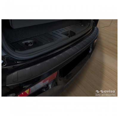 Protector de parachoques trasero de acero inoxidable negro mate adecuado para BMW i3 (i01) Facelift 2017-2022 'Ribs'