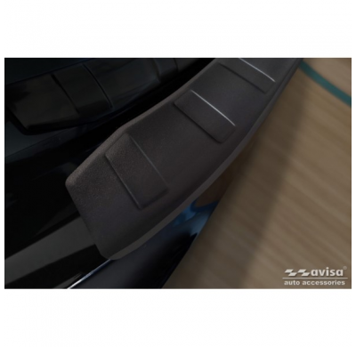 Protector de parachoques trasero de acero inoxidable negro mate adecuado para BMW i3 (i01) Facelift 2017-2022 'Ribs'