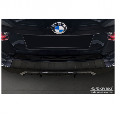 Protector de parachoques trasero de acero inoxidable negro mate apto para BMW Serie 3 Touring (G21) Facelift 2022- con M-Pakage