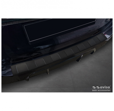 Protector de parachoques trasero de acero inoxidable negro mate apto para BMW Serie 3 Touring (G21) Facelift 2022- con M-Pakage