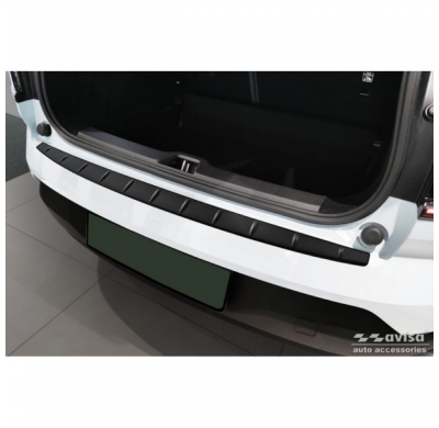 Protector de parachoques trasero de acero inoxidable negro mate apto para Volvo EX30 2023- 'Ribs'