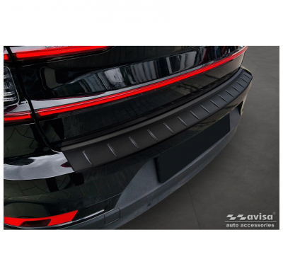 Protector de parachoques trasero de acero inoxidable negro mate adecuado para Polestar 2 2019-2023 y Facelift 2023- 'Ribs'
