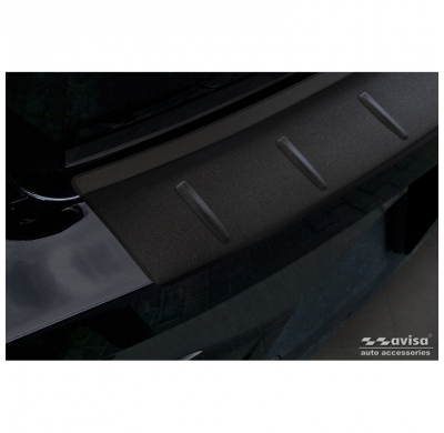 Protector de parachoques trasero de acero inoxidable negro mate adecuado para Polestar 2 2019-2023 y Facelift 2023- 'Ribs'