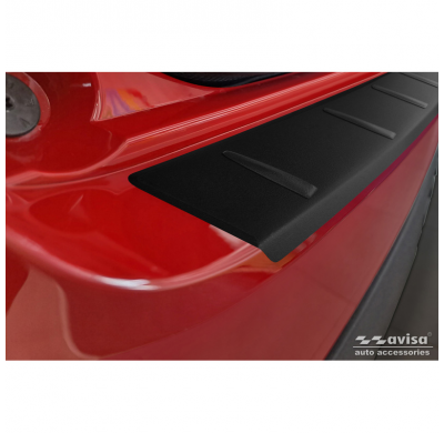 Protector de parachoques trasero de acero inoxidable negro mate apto para Fiat 600 Mild Hybrid / 600e 2023- 'Ribs'