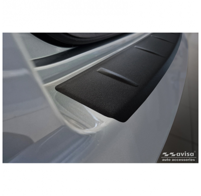 Protector de parachoques trasero de acero inoxidable negro mate apto para Skoda Kamiq Facelift 2024- 'Ribs'