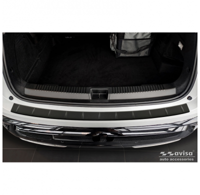 Protector de parachoques trasero de acero inoxidable negro mate adecuado para Renault Espace VI E-Tech Hybrid 2023- 'Ribs'