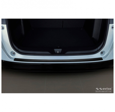 Protector de parachoques trasero Avisa de acero inoxidable negro mate compatible con Honda HR-V III 2021 - 'Ribs'