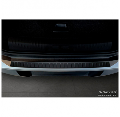 Protector de parachoques trasero Avisa de acero inoxidable negro mate compatible con Peugeot 5008 III 2024 - 'Ribs'