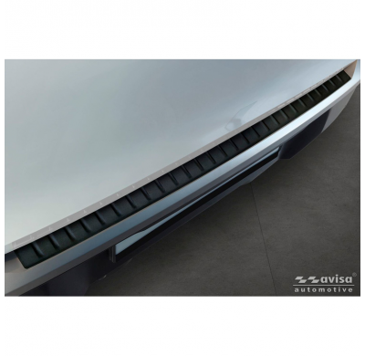 Protector de parachoques trasero Avisa de acero inoxidable negro mate compatible con Peugeot 5008 III 2024 - 'Ribs'