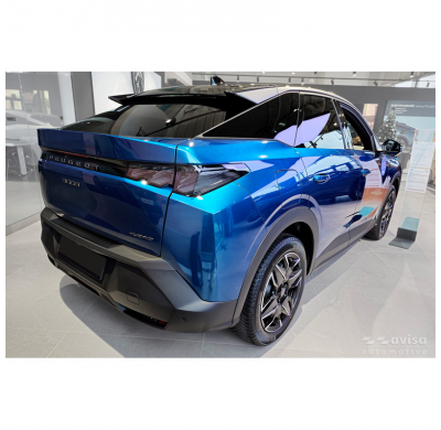 Protector de parachoques trasero Avisa de acero inoxidable negro mate, para Volkswagen ID.7 Tourer 2024 - 'Ribs'