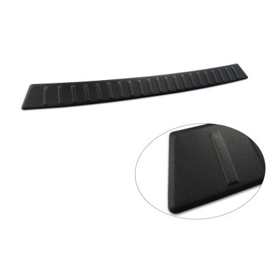 Protector de parachoques trasero Avisa de acero inoxidable negro mate, para Volkswagen ID.7 Tourer 2024 - 'Ribs'