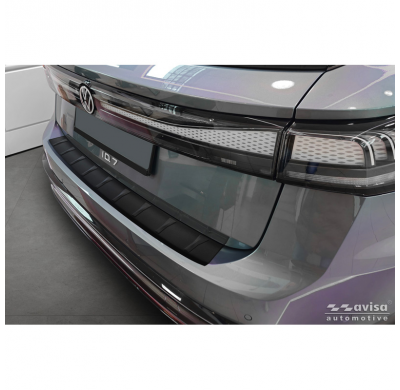 Protector de parachoques trasero Avisa de acero inoxidable negro, para Ford Explorer EV 2024 - 'Ribs'