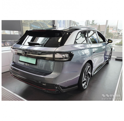 Protector de parachoques trasero Avisa de acero inoxidable negro, para Ford Explorer EV 2024 - 'Ribs'