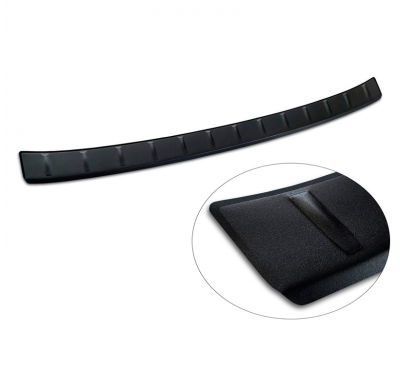 Protector de parachoques trasero de acero inoxidable negro mate Avisa adecuado para MG 3 III 2024 - 'Ribs'