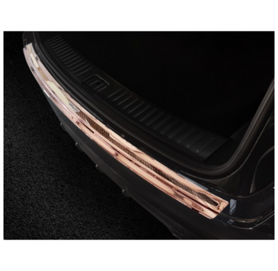 Protector De Paragolpes Trasero Acero Inox 'Deluxe' Porsche Cayenne Iii 2017- 'Performance' Brushed Copper/Copper Carbon