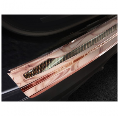 Protector De Paragolpes Trasero Acero Inox 'Deluxe' Porsche Cayenne Iii 2017- 'Performance' Brushed Copper/Copper Carbon