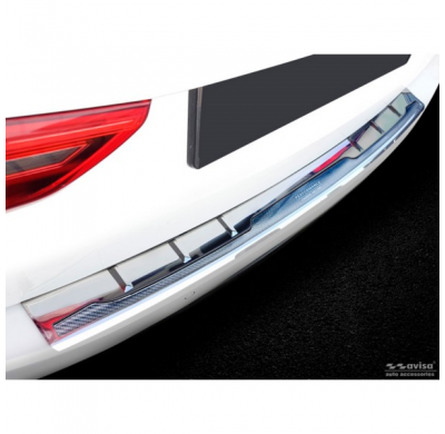 Protector De Paragolpes Trasero Acero Inox 'Deluxe' Bmw 5-Series G31 Touring 2017- 'Performance' Plata Mirror/Plata Carbon