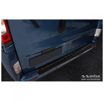 Protector De Parachoques Trasero De Acero Inoxidable Negro Valido Para Opel Vivaro / Renault Trafic / Nissan Primastar 2001-2014