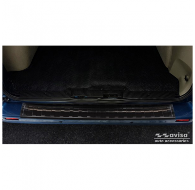 Protector De Parachoques Trasero De Acero Inoxidable Negro Valido Para Opel Vivaro / Renault Trafic / Nissan Primastar 2001-2014