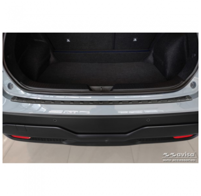 Protector de parachoques trasero de acero inoxidable negro adecuado para Nissan Qashqai III 2021- 'Ribs'