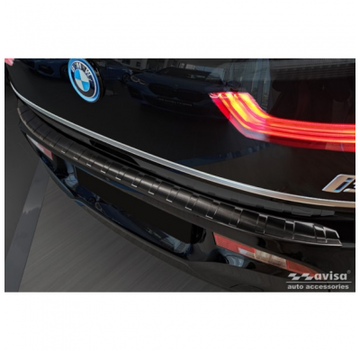 Protector De Parachoques Trasero De Acero Inoxidable Negro Valido Para Bmw I3 (I01) Facelift 2017- 'Ribs'