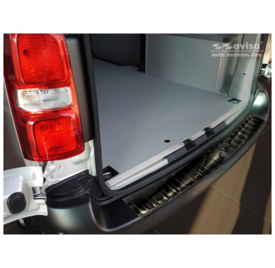 Protector negro acero paragolpes trasero Peugeot Expert III & Citroen Jumpy III 2016- 'Ribs'